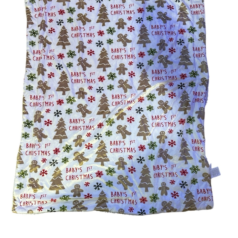 Target White Gingerbread Baby's First Christmas Blanket